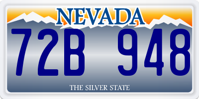 NV license plate 72B948