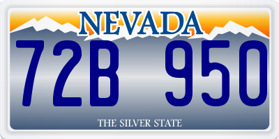 NV license plate 72B950