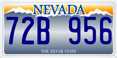 NV license plate 72B956