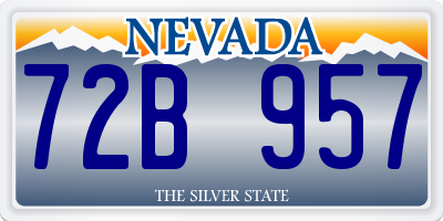 NV license plate 72B957