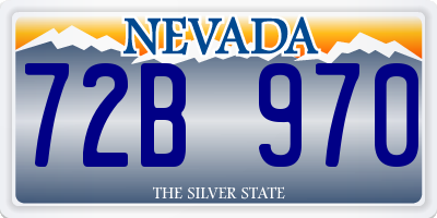 NV license plate 72B970