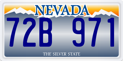 NV license plate 72B971