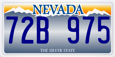 NV license plate 72B975