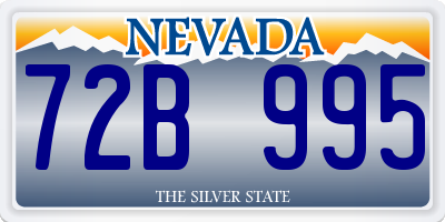 NV license plate 72B995