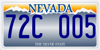 NV license plate 72C005