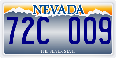 NV license plate 72C009