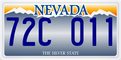 NV license plate 72C011