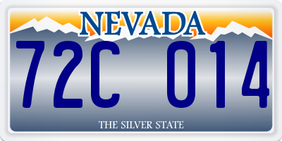 NV license plate 72C014