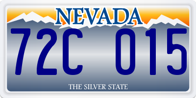 NV license plate 72C015