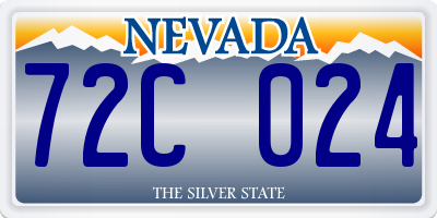 NV license plate 72C024