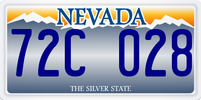 NV license plate 72C028