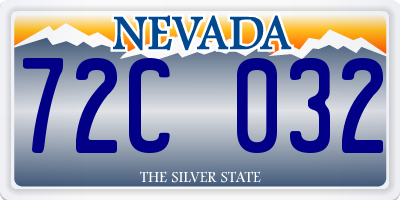 NV license plate 72C032