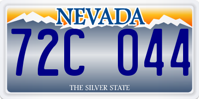 NV license plate 72C044