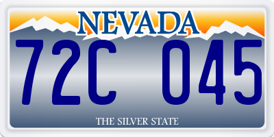 NV license plate 72C045