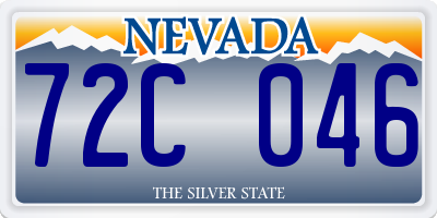 NV license plate 72C046