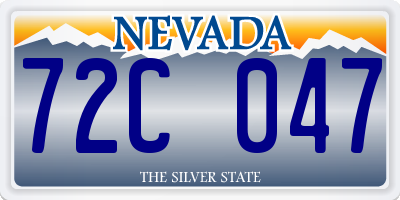 NV license plate 72C047