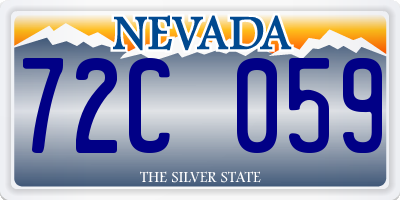 NV license plate 72C059