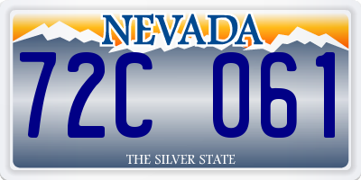 NV license plate 72C061