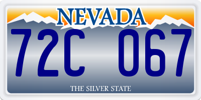 NV license plate 72C067