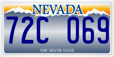 NV license plate 72C069