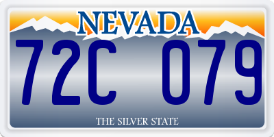 NV license plate 72C079