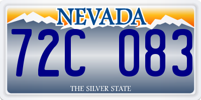 NV license plate 72C083