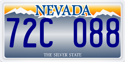 NV license plate 72C088