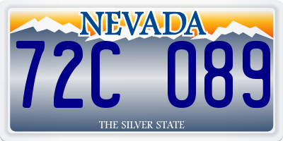 NV license plate 72C089