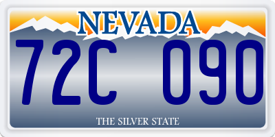 NV license plate 72C090