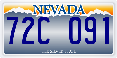 NV license plate 72C091