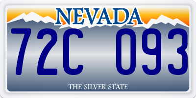 NV license plate 72C093