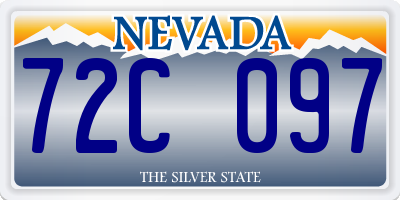 NV license plate 72C097