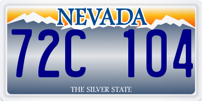 NV license plate 72C104