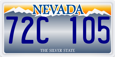 NV license plate 72C105