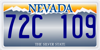 NV license plate 72C109