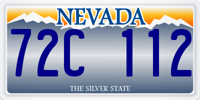 NV license plate 72C112