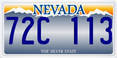 NV license plate 72C113
