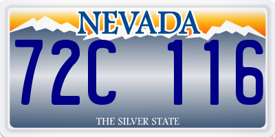 NV license plate 72C116