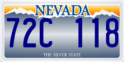 NV license plate 72C118