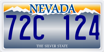 NV license plate 72C124