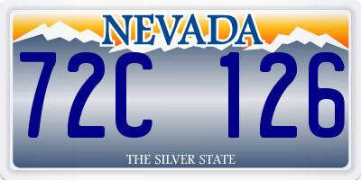 NV license plate 72C126