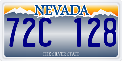 NV license plate 72C128