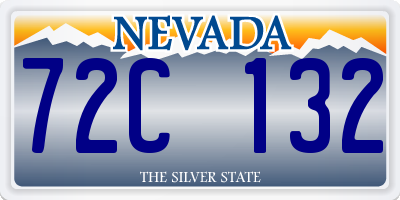 NV license plate 72C132