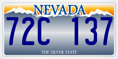 NV license plate 72C137