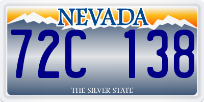 NV license plate 72C138