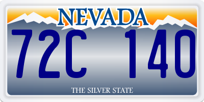 NV license plate 72C140