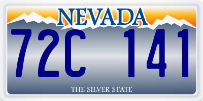 NV license plate 72C141