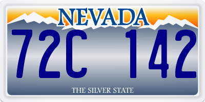 NV license plate 72C142