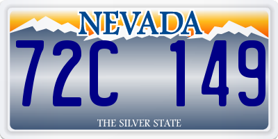 NV license plate 72C149