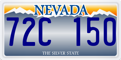 NV license plate 72C150